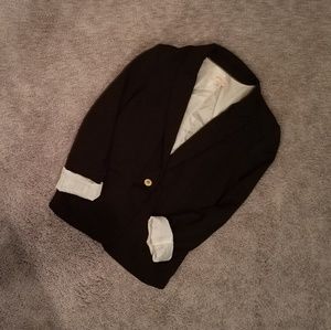 Philosophy Black Single Button Blazer